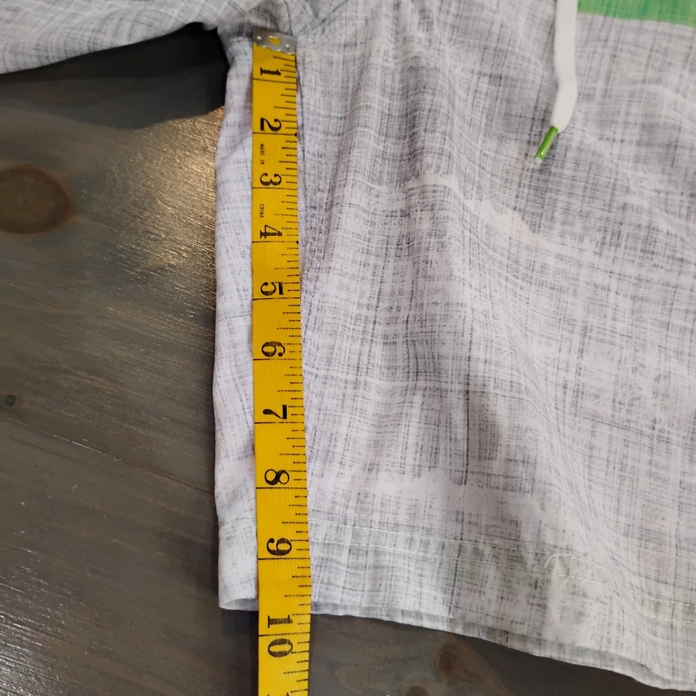 SPEEDO Board Shorts /Swim Trunks Men's XL Gray With Blue Green Turquoise Ombre - Picture 9 of 10